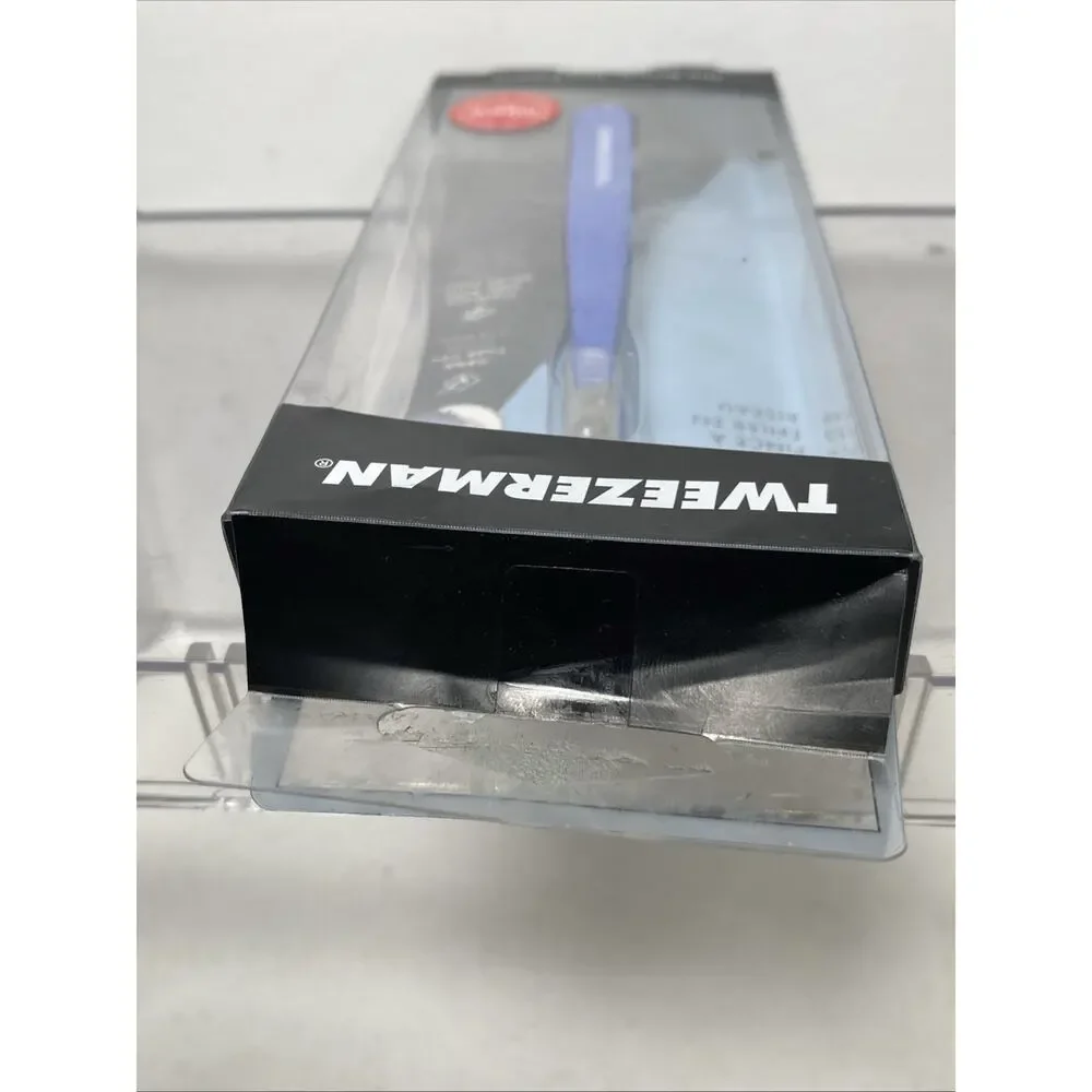 Tweezerman Slant Tweezer – Tweezerman Tweezers for Eyebrows Blue 1230- NotSealed
